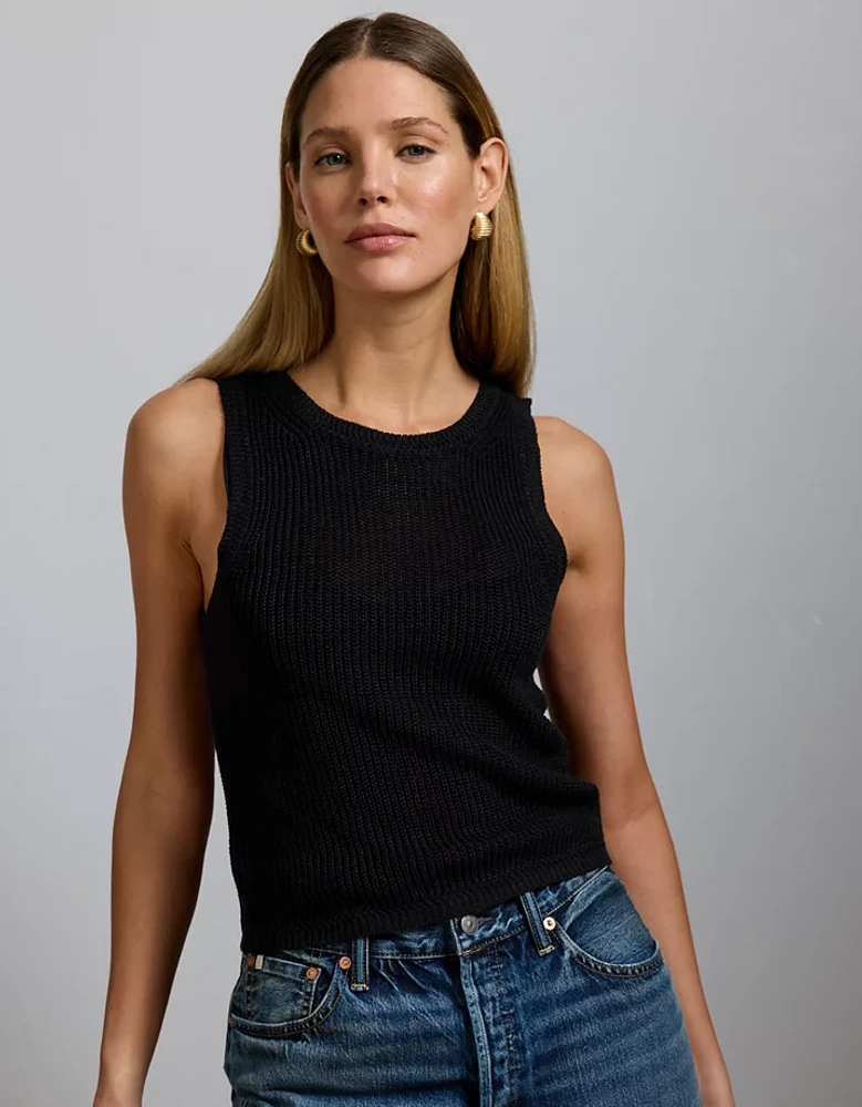 AE77 Premium Linen Sweater Tank Top