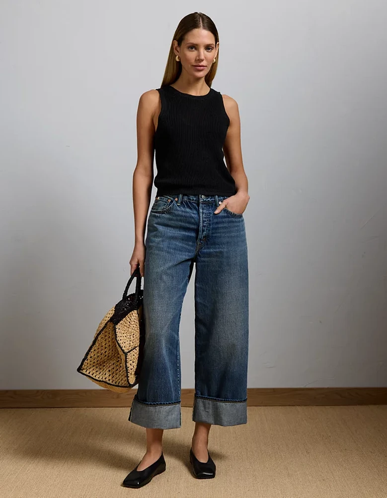 AE77 Premium Linen Sweater Tank Top