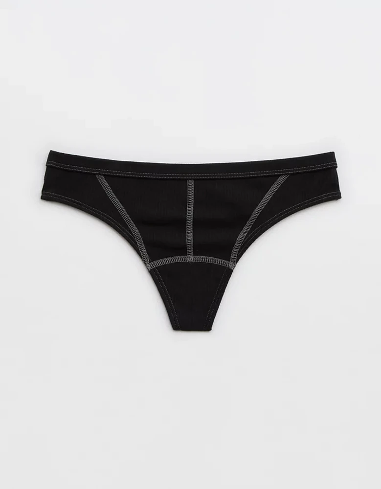 Superchill Cotton Ribbed Thong Underwear