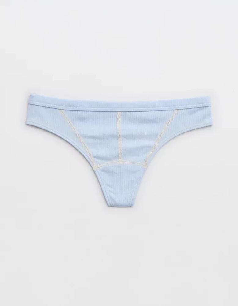 Superchill Cotton Ribbed Thong Underwear