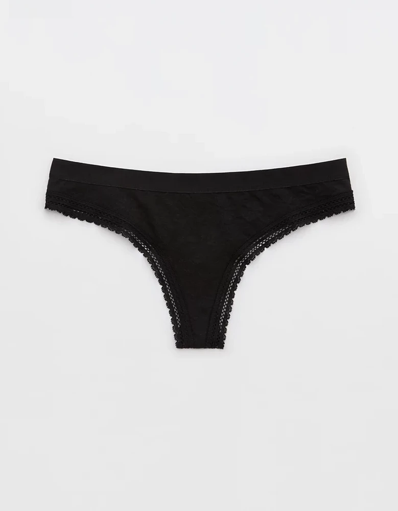 Superchill Cotton Jacquard Thong Underwear
