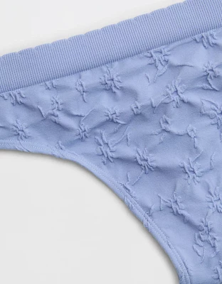 Superchill Seamless Floral Jacquard Thong Underwear
