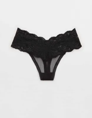 Aerie Hibiscus Lace Thong Underwear