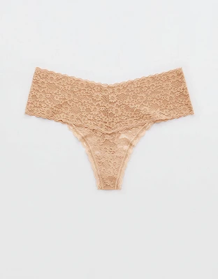 Show Off Vintage Lace Wide Waistband Thong Underwear