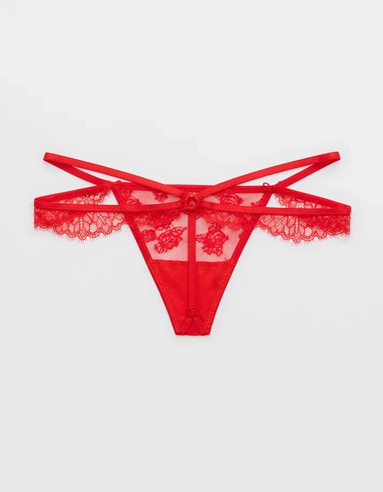 Show Off Rosebud Lace Thong Underwear