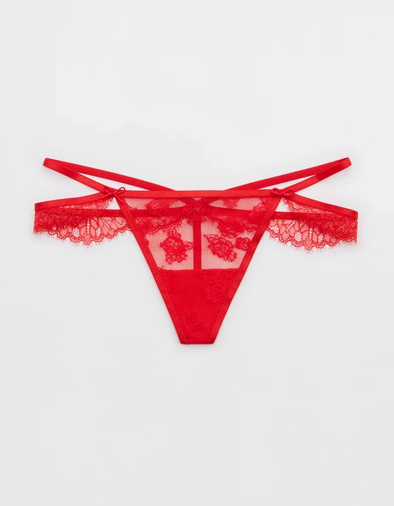 Show Off Rosebud Lace Thong Underwear