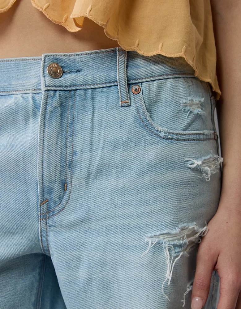AE 8" Strigid Ripped Perfect Denim Bermuda Short