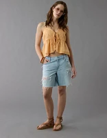 AE 8" Strigid Ripped Perfect Denim Bermuda Short