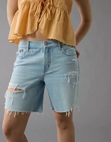 AE 8" Strigid Ripped Perfect Denim Bermuda Short
