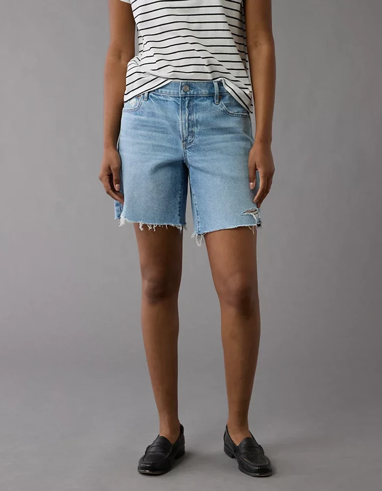 Bermuda en denim parfait extensible et rigide de 8 po AE