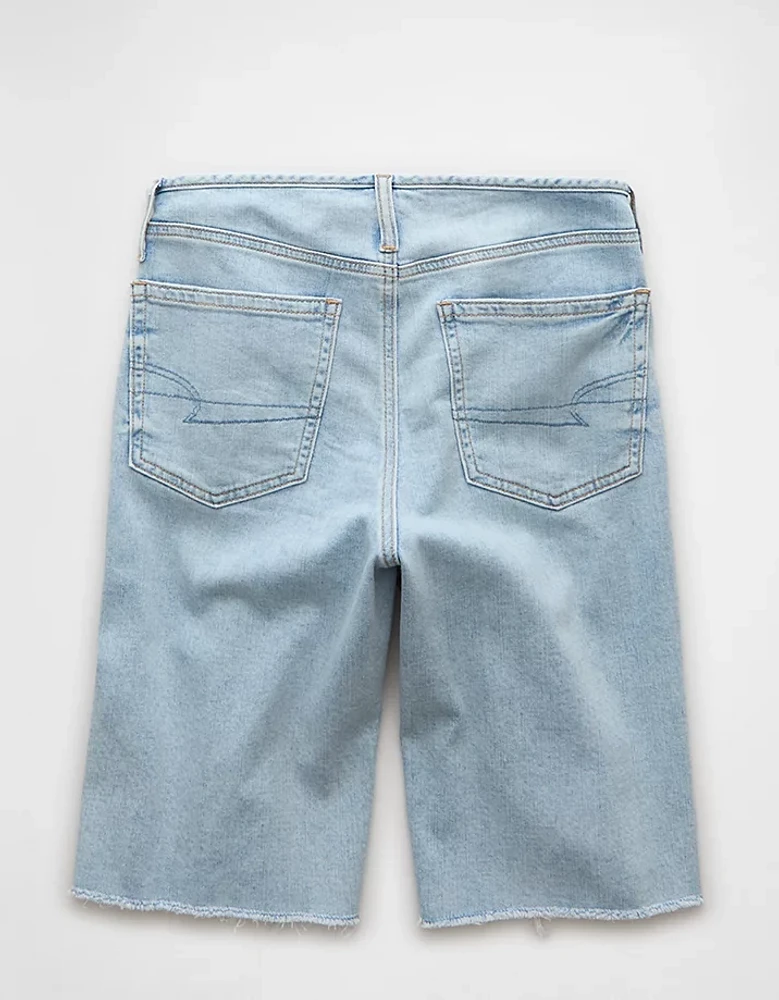 Short en jean à taille haute extensible Drapé de rêve 11 po AE