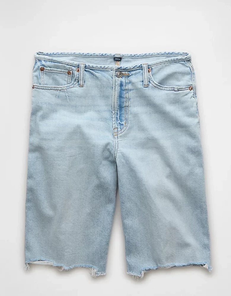 Short en jean à taille haute extensible Drapé de rêve 11 po AE