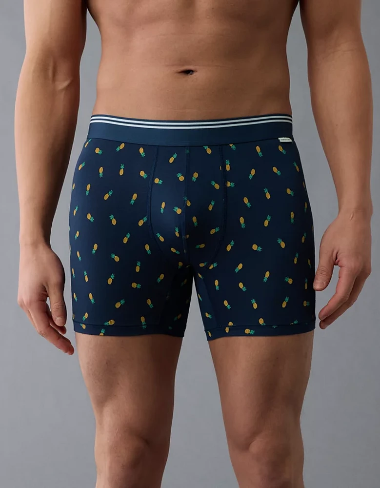 AEO Men's Tiny Pineapples 4.5" Ultra Soft Boxer Brief