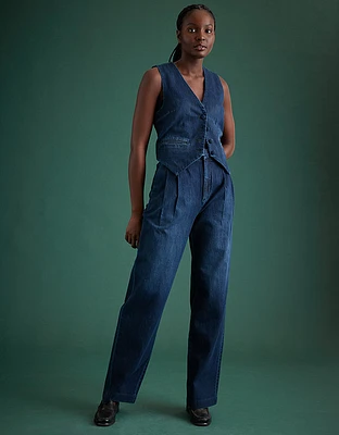 Pantalon plissé en denim haut de gamme AE77