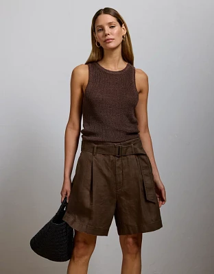 AE77 Premium Linen Trouser Short