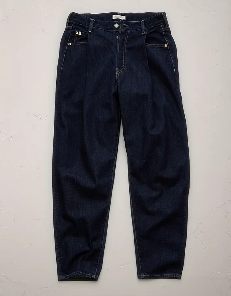 AE77 Premium Pleated Barrel Jean