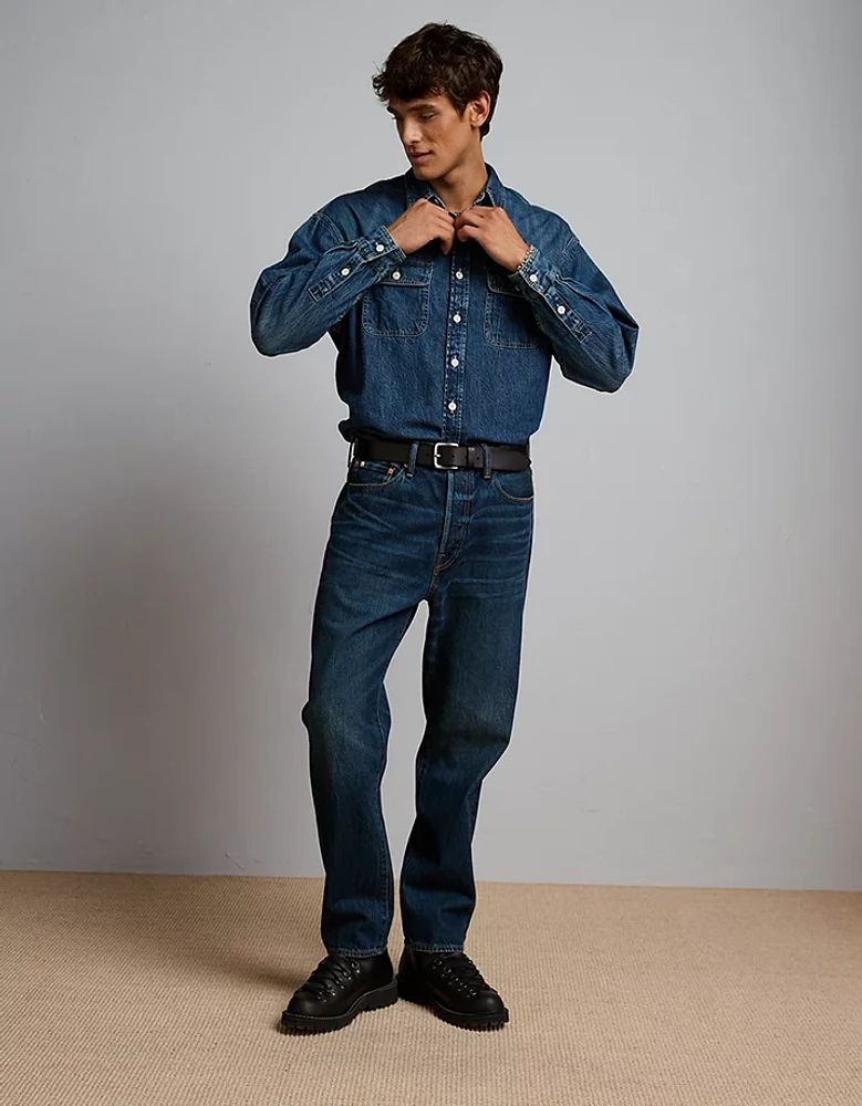 Chemise de travail en denim haut gamme AE77