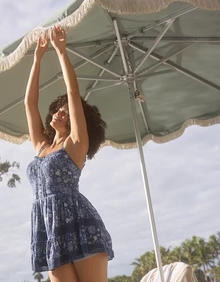 Aerie Button Up Mini Dress