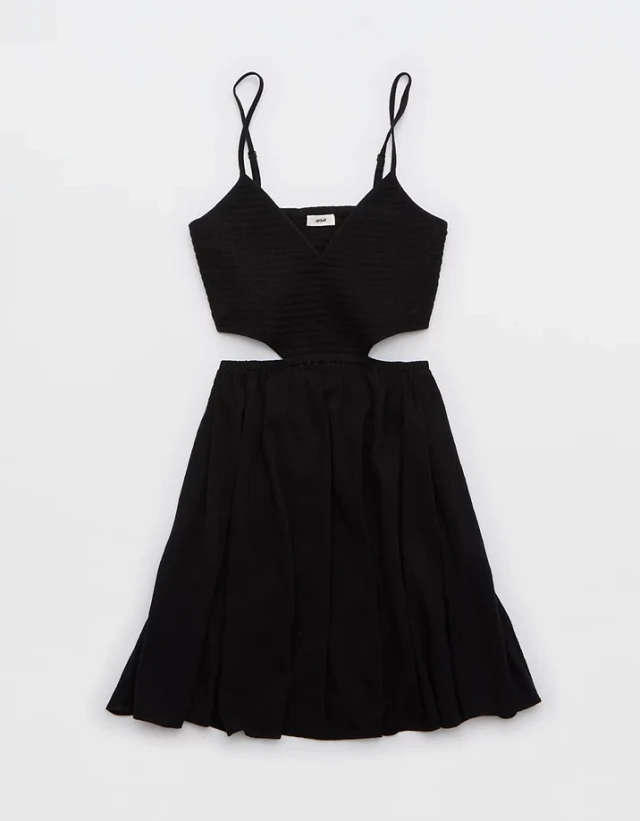 aerie flirty shoulder summer mini dress NWT Aerie Flirty Shoulder Summer Mini Dress