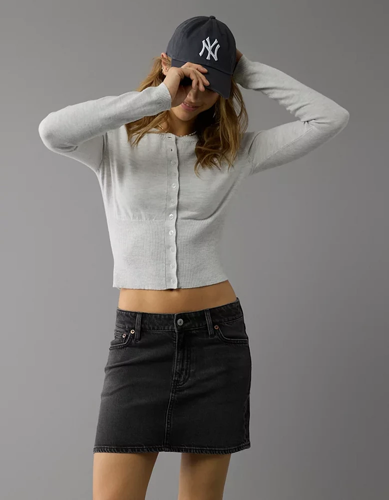 AE Stretch High-Waisted Perfect Denim Mini Skirt