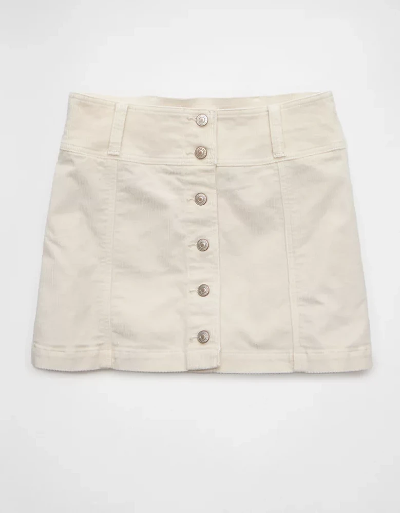 AE High-Waisted A-Line Corduroy Mini Skirt