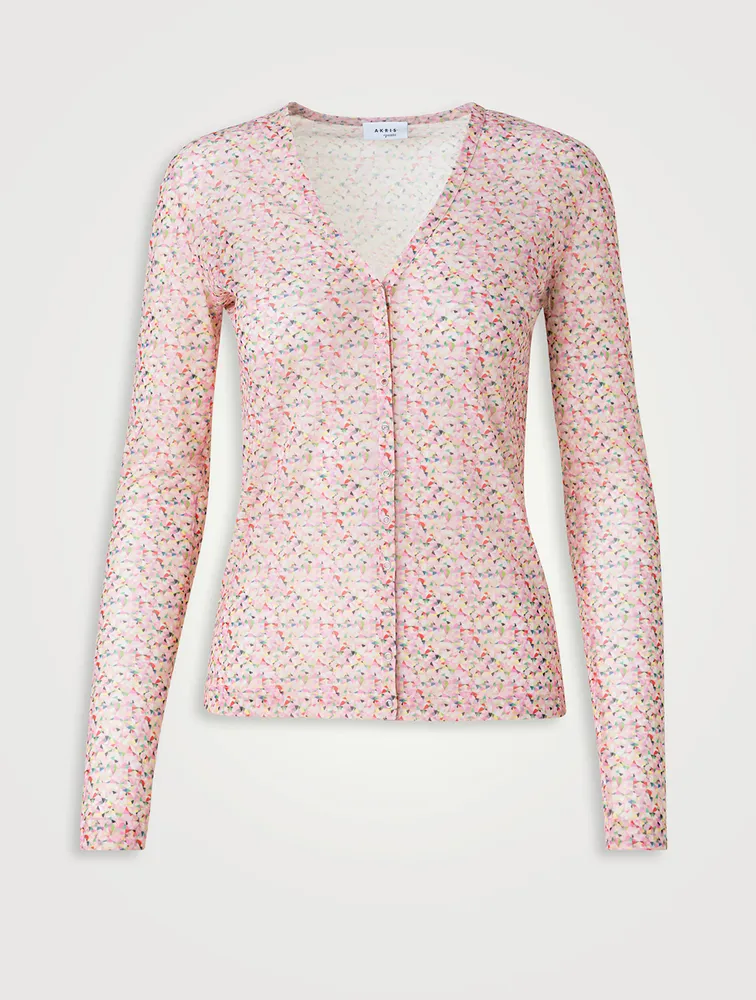 Tulle Cardigan Kaleidoscope Print