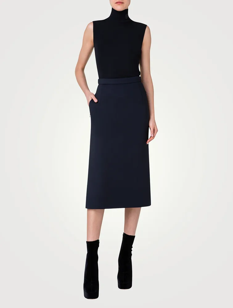 Swarovski Crystal Cashmere And Silk Sleeveless Turtleneck
