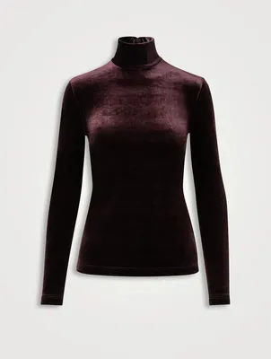 Velvet Mockneck Top