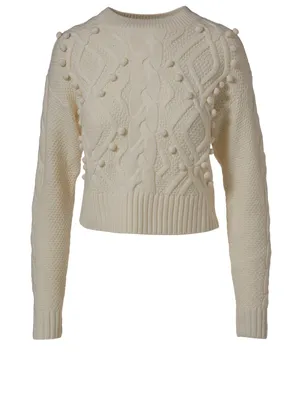 Brie Cable Knit Wool Sweater