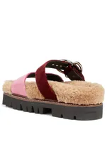 Aicha Faux Shearling Sandals