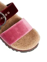 Aicha Faux Shearling Sandals