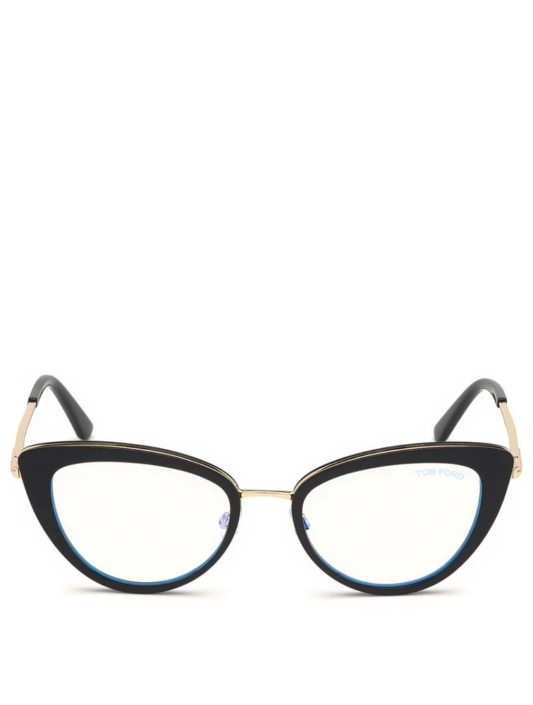 Cat Eye Optical Glasses With Blue Block Lenses