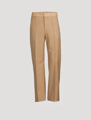 Wool And Mohair Straight-Leg Pants