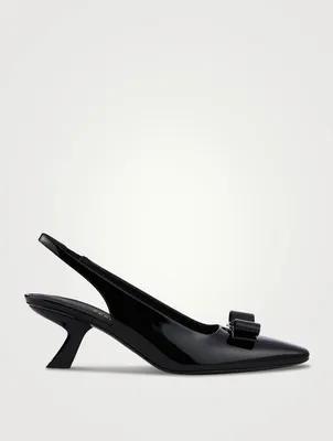Vara Bow Patent Leather Slingback Pumps