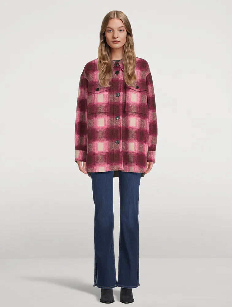 Harveli Shirt Jacket Plaid Print