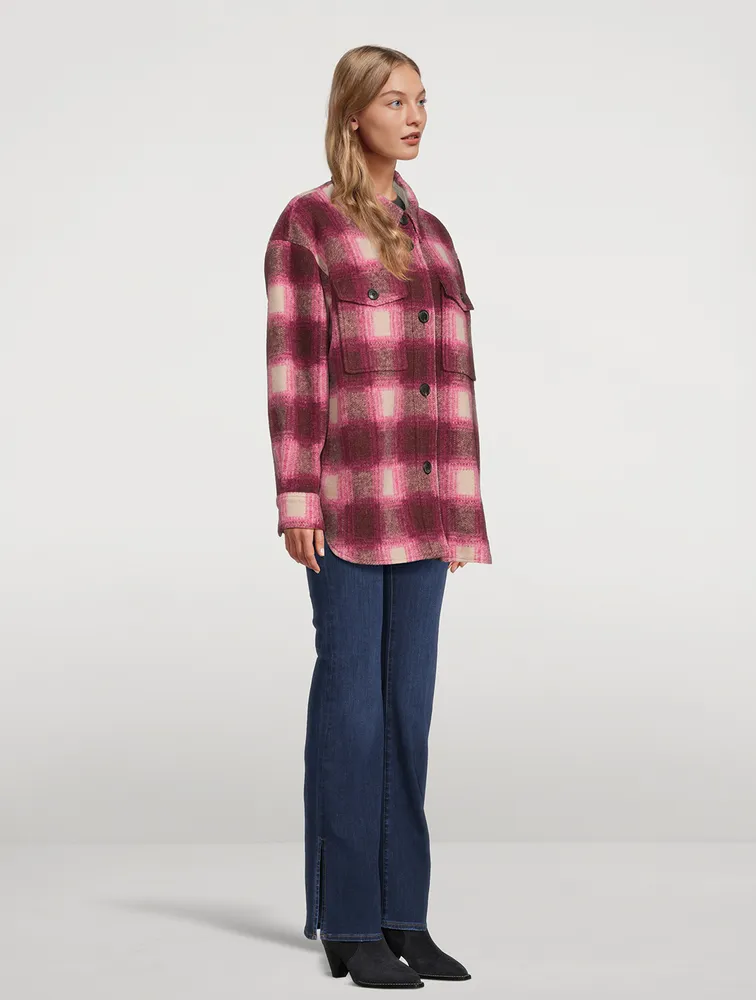 Harveli Shirt Jacket Plaid Print