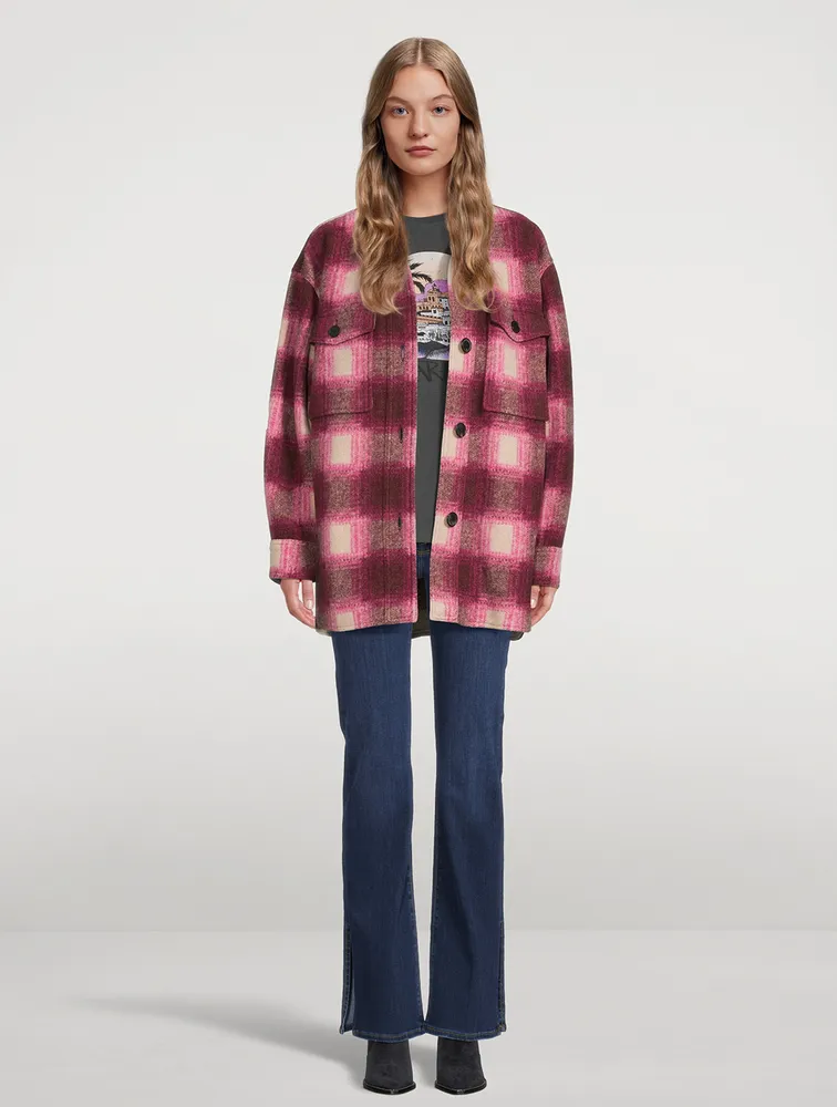 Harveli Shirt Jacket Plaid Print