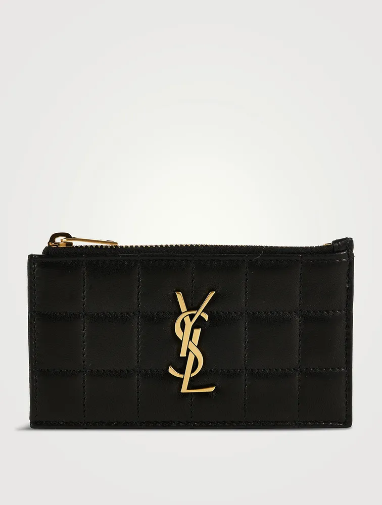 Fragments Leather Zip Card Holder