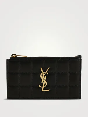 Fragments Leather Zip Card Holder