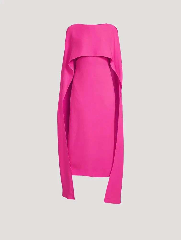 Silk Cady Cape Gown