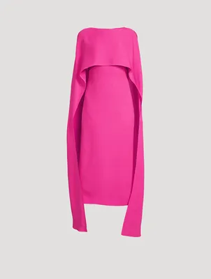 Silk Cady Cape Gown