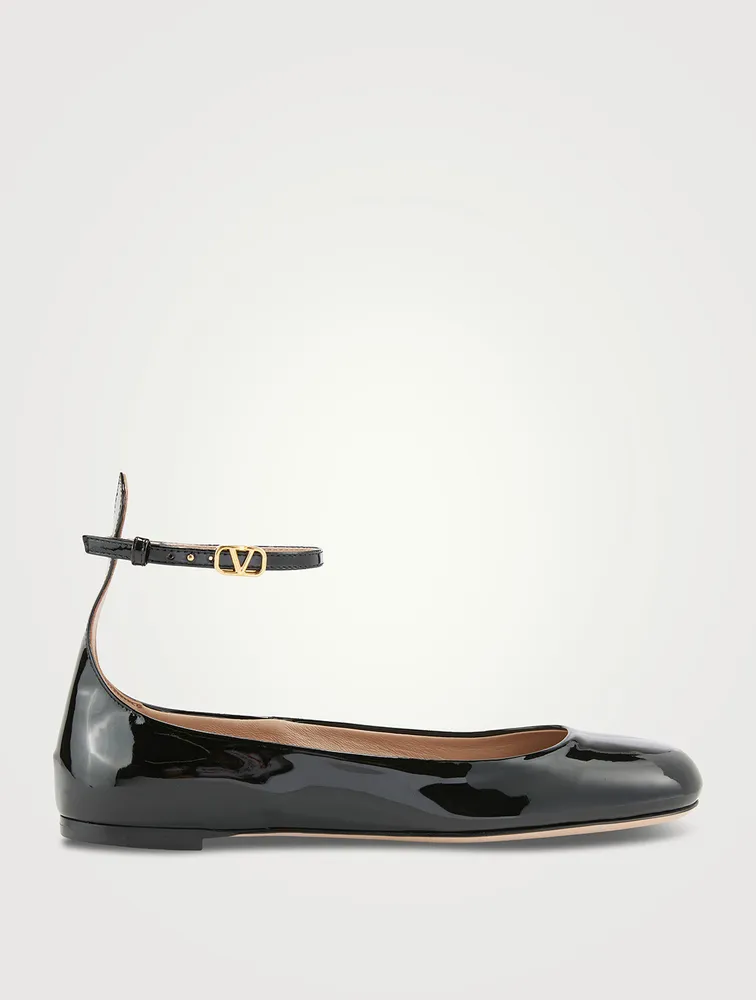 Tan-Go Patent Leather Ballerina Flats
