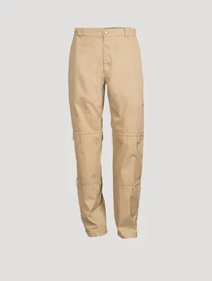 Cotton Straight-Leg Chino Pants