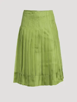 The Tudi Pleated Organza Midi Skirt