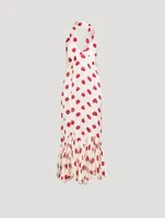 The Candita Slip Dress Lip Print