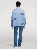 4G Embroidered Denim Shirt