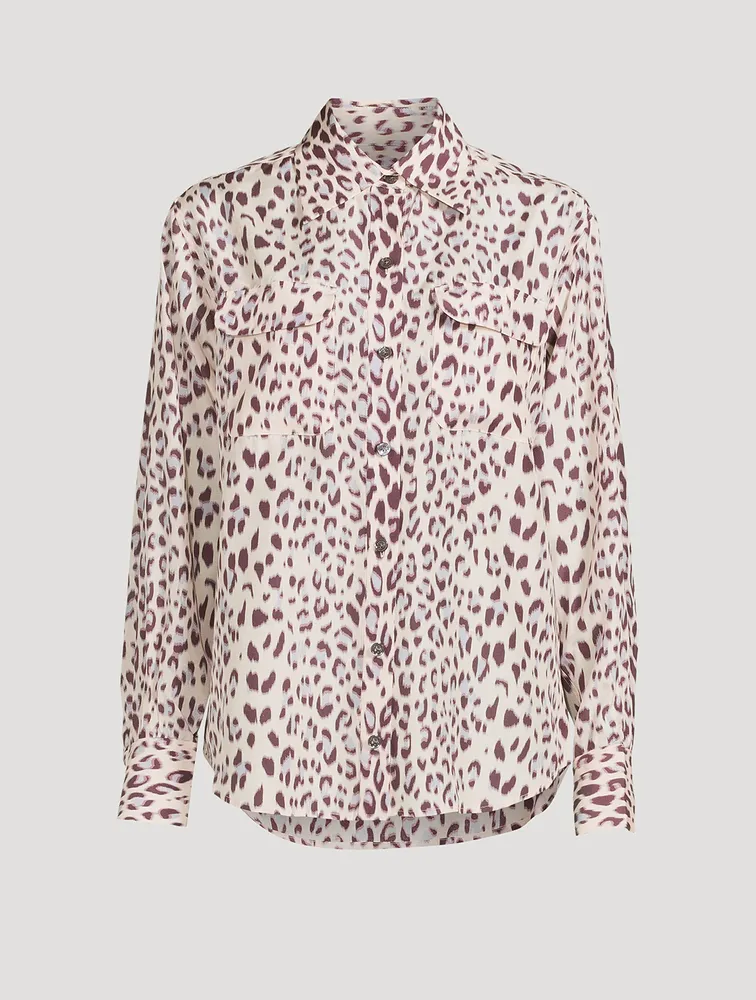 Cody Silk Shirt Leopard Print