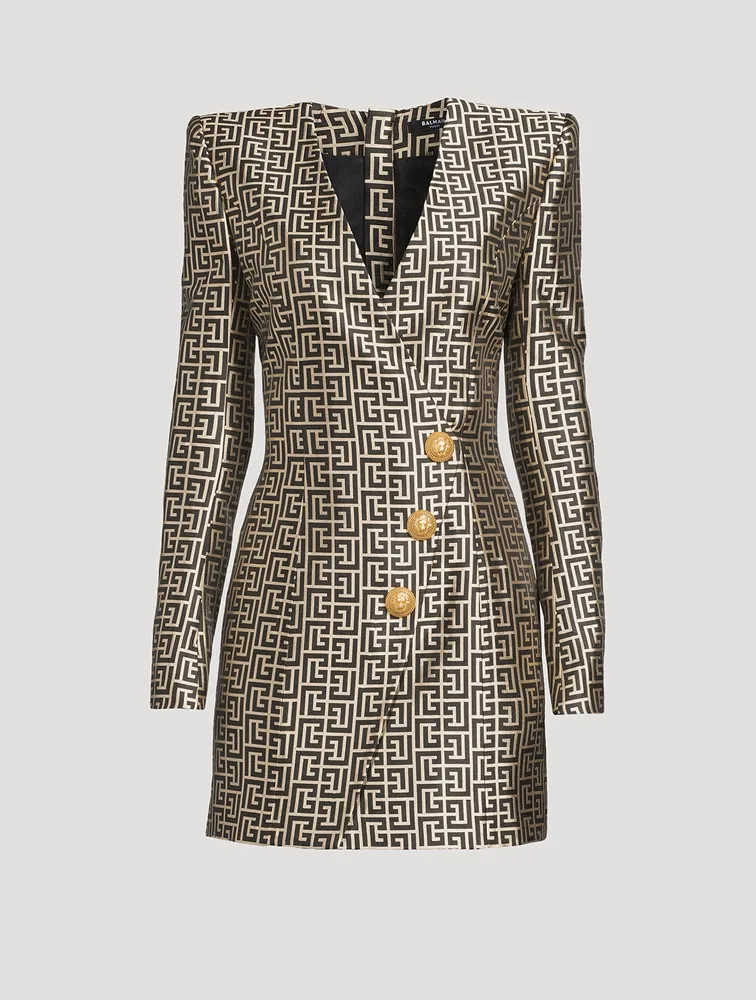 Monogram Jacquard Mini Dress