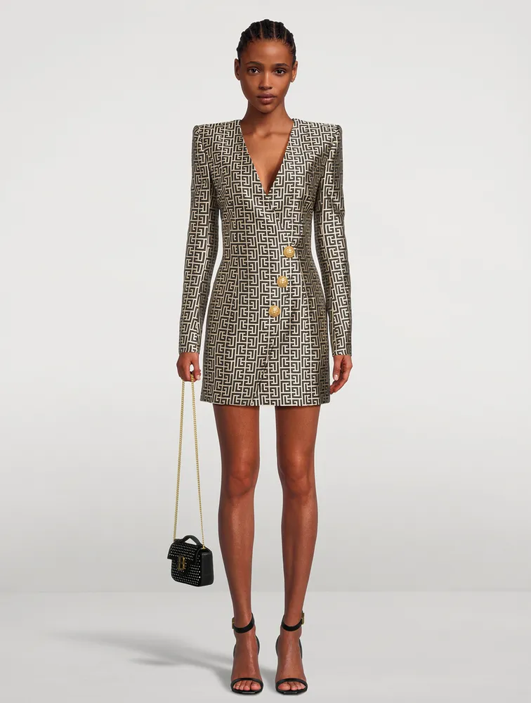 Monogram Jacquard Mini Dress