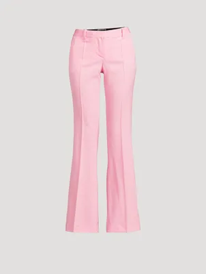 Flared Wool Trousers